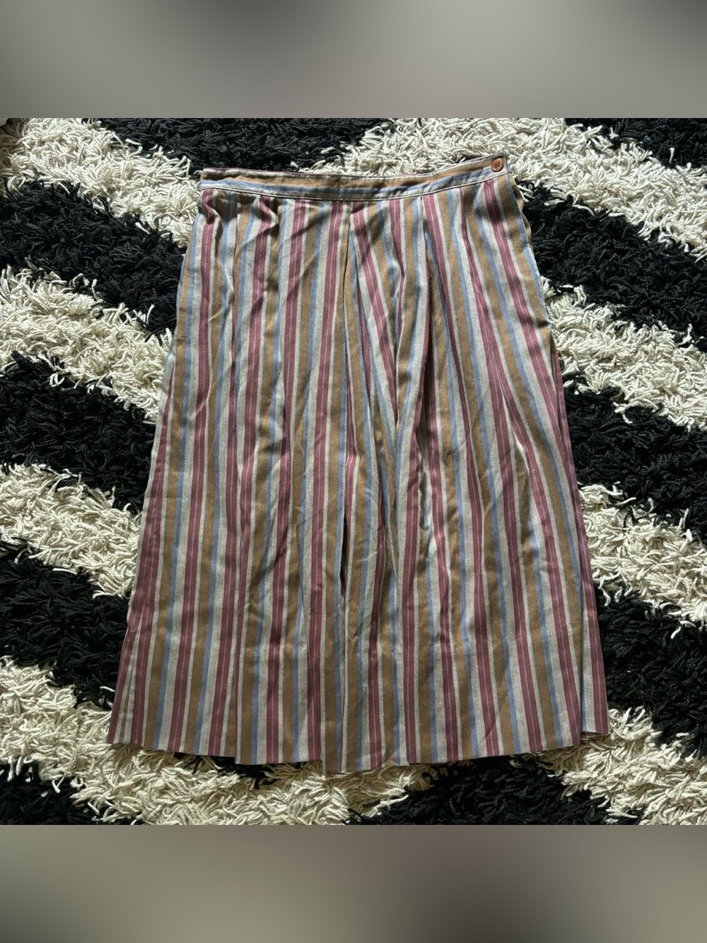 Vintage 70’s Country Suburbans Multicolor Striped Midi Skirt